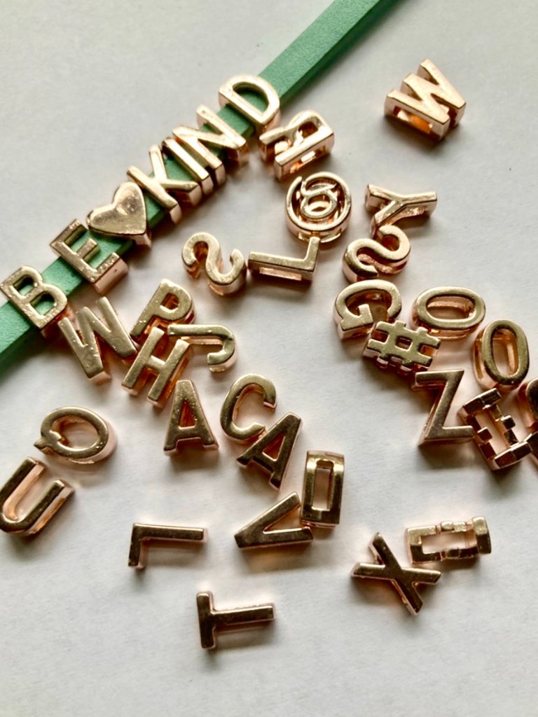 Bcbgeneration Gold Alphabet Letter Beads  Charms Set